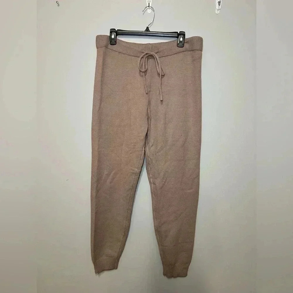 Kittenish Lazy Days Sweater Joggers Camel Beige Large casual
